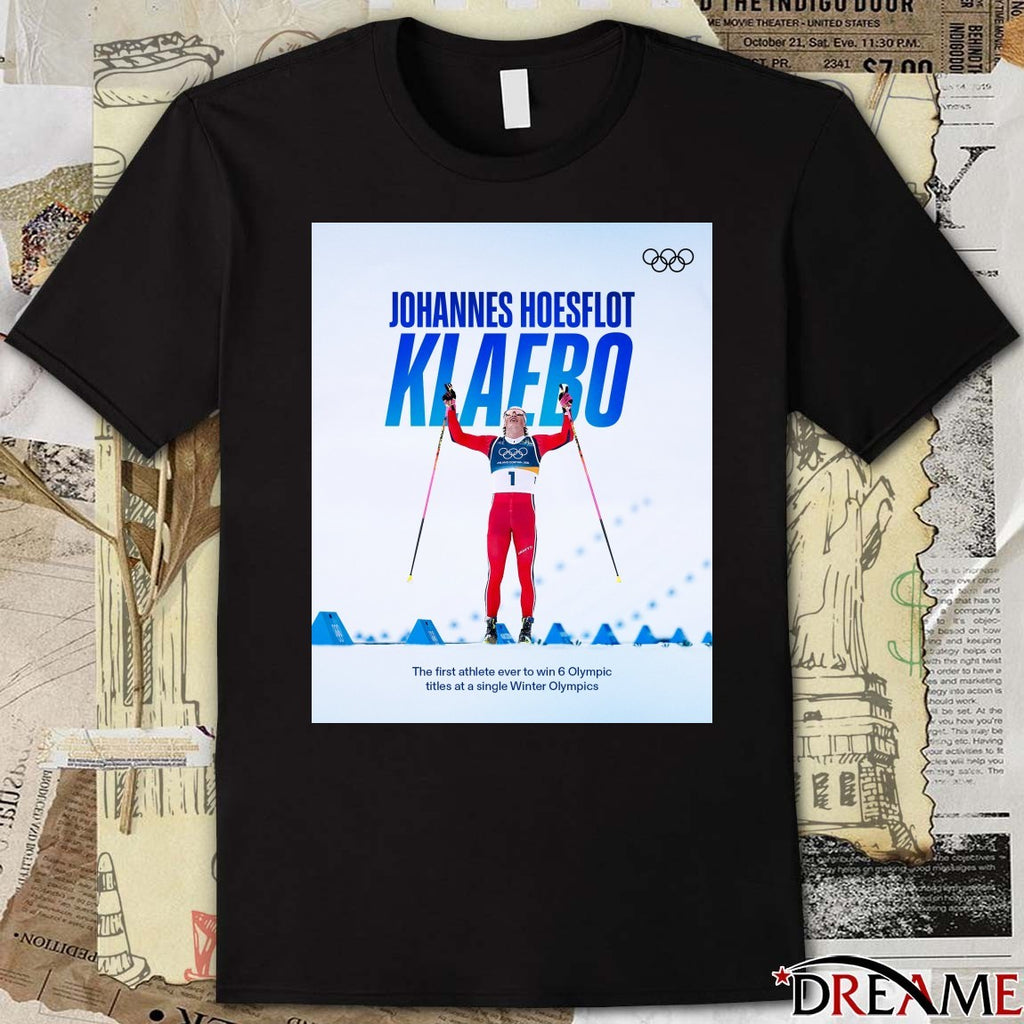Johannes Hoesflot Klafbo Mahocorti 11 Craft The First Athlete Ever To Win 6 Olympic Titles At A Single Winter Olympics t-shirt