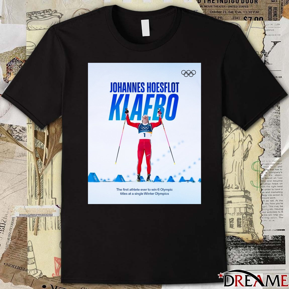 Johannes Hoesflot Klafbo Mahocorti 11 Craft The First Athlete Ever To Win 6 Olympic Titles At A Single Winter Olympics t-shirt