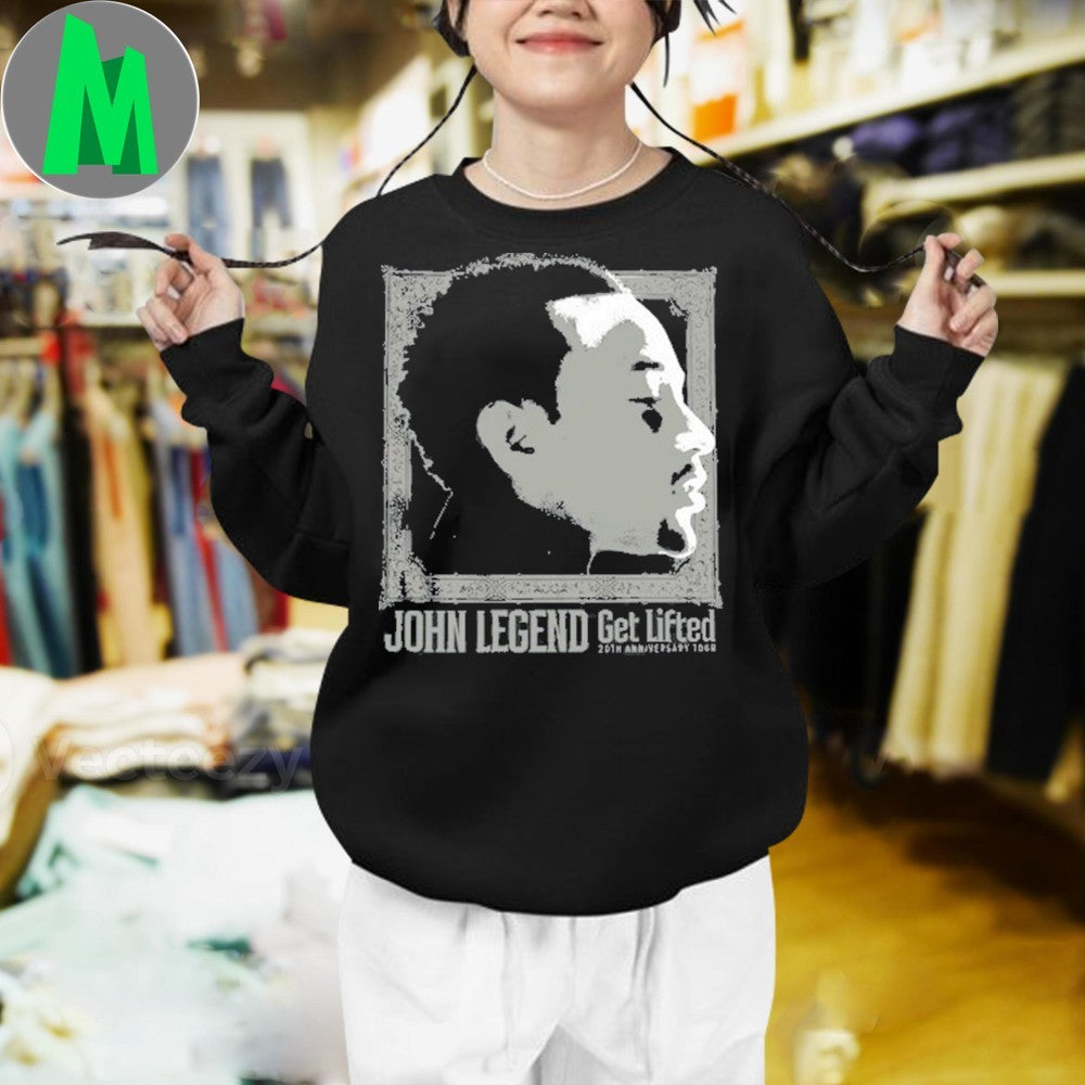 John Legend Get Lifted 20th Anniversary Tour 2025 T-Shirt R&B Soul Music Fan Merch