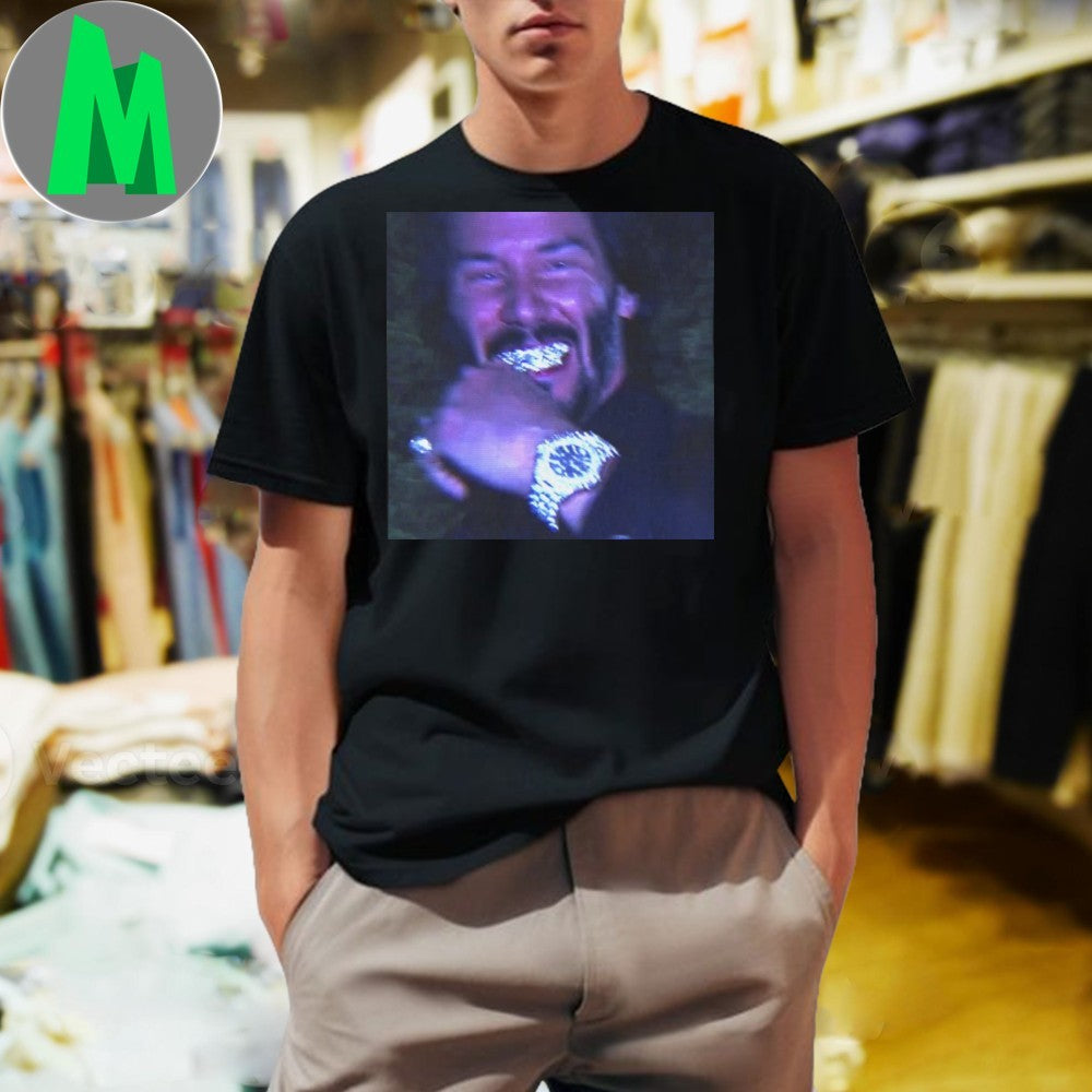John Wick Keanu Reeves Drip Bust Down Graphic T-Shirt