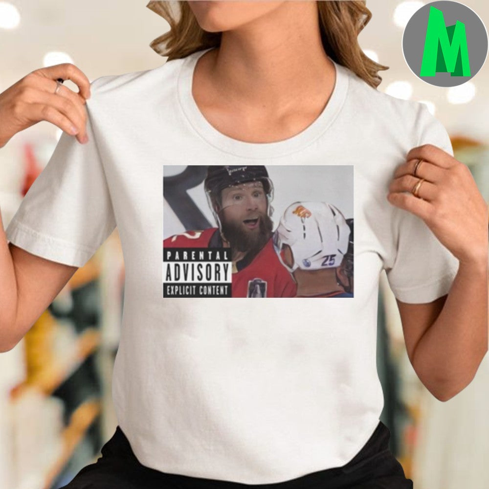Jonah Gadjovich Angry Stare Parental Advisory Hockey Graphic T-Shirt