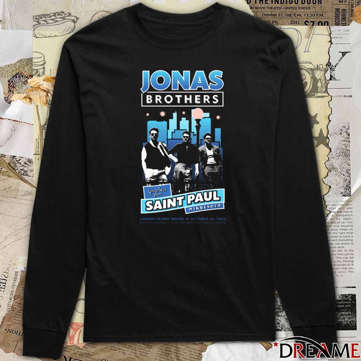 Jonas Brother Greetings From Saint Paul Minnesota Grand Casino Arena October 10 2025 t-shirt