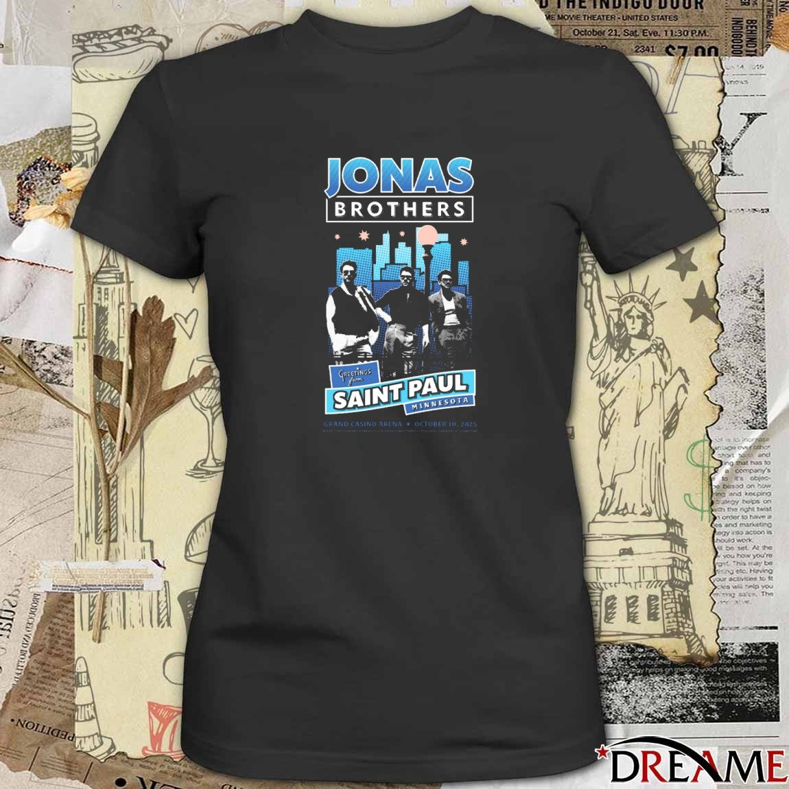 Jonas Brother Greetings From Saint Paul Minnesota Grand Casino Arena October 10 2025 t-shirt