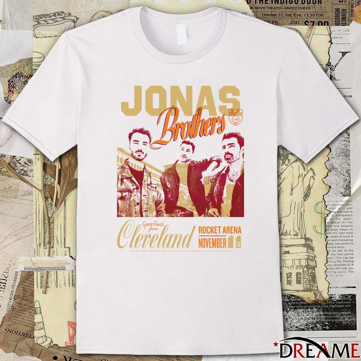 Jonas Brothers Greetings From Cleveland The Tour Rocket Arena November 11 2025 t-shirt