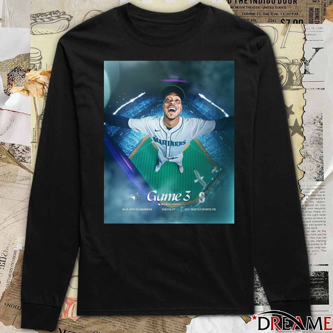Jorge Polanco Seattle Mariners Vs Toronto Blue Jays Game 3 2025 MLB ALCS Poster t-shirt