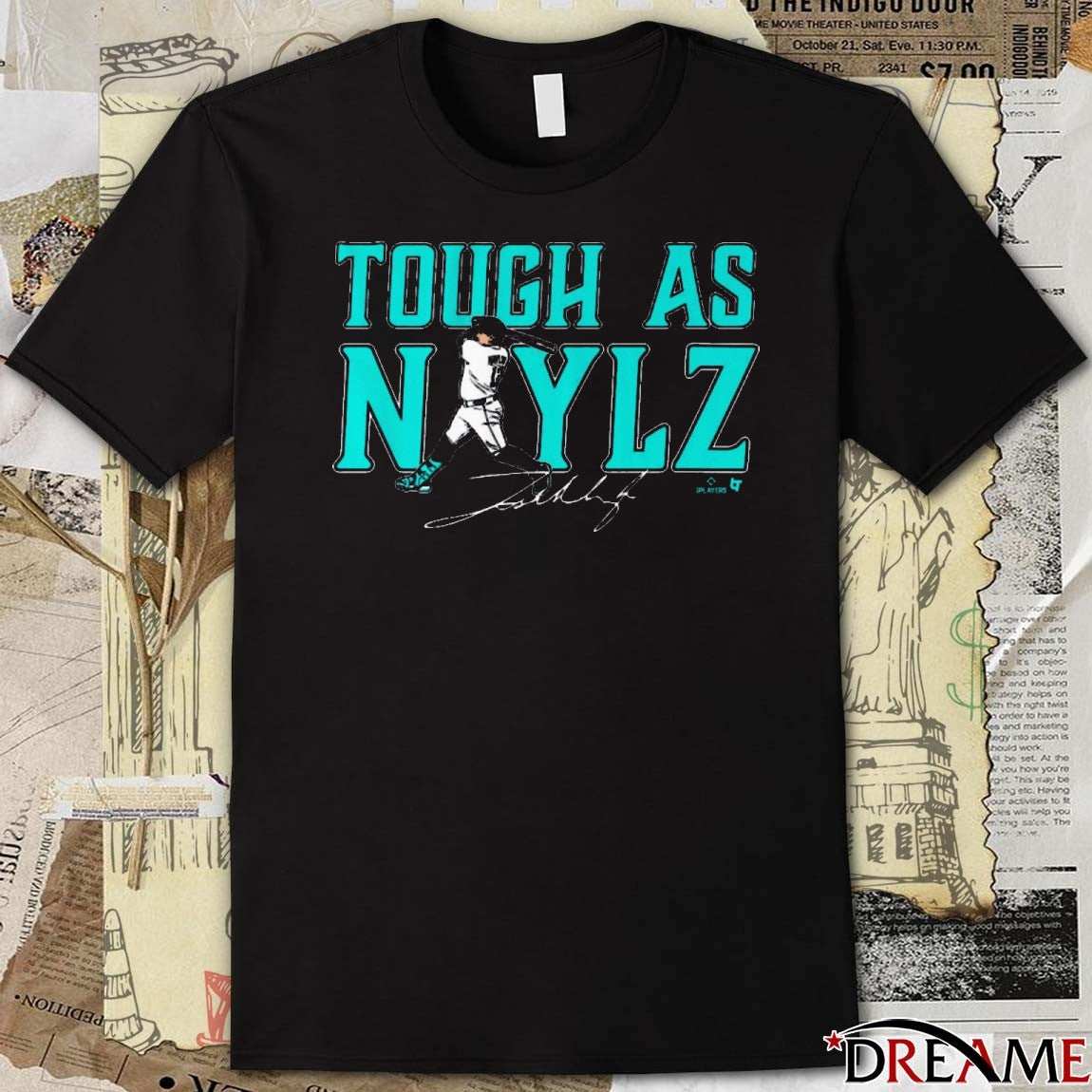 Josh Naylor Tough as Naylz Seattle Mariners MLB Signature 2025 t-shirt
