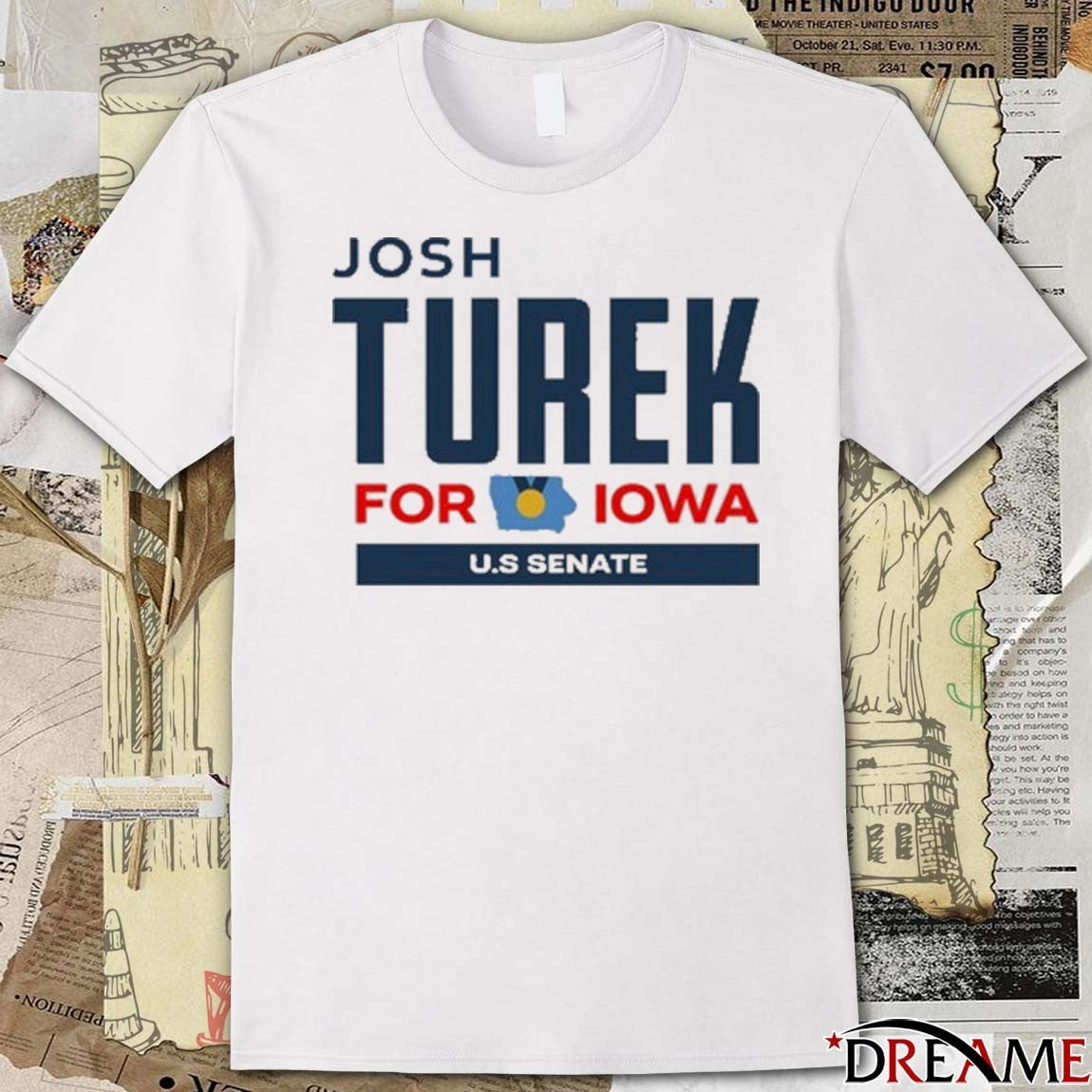 Josh Turek For Iowa U.S Senate Logo t-shirt