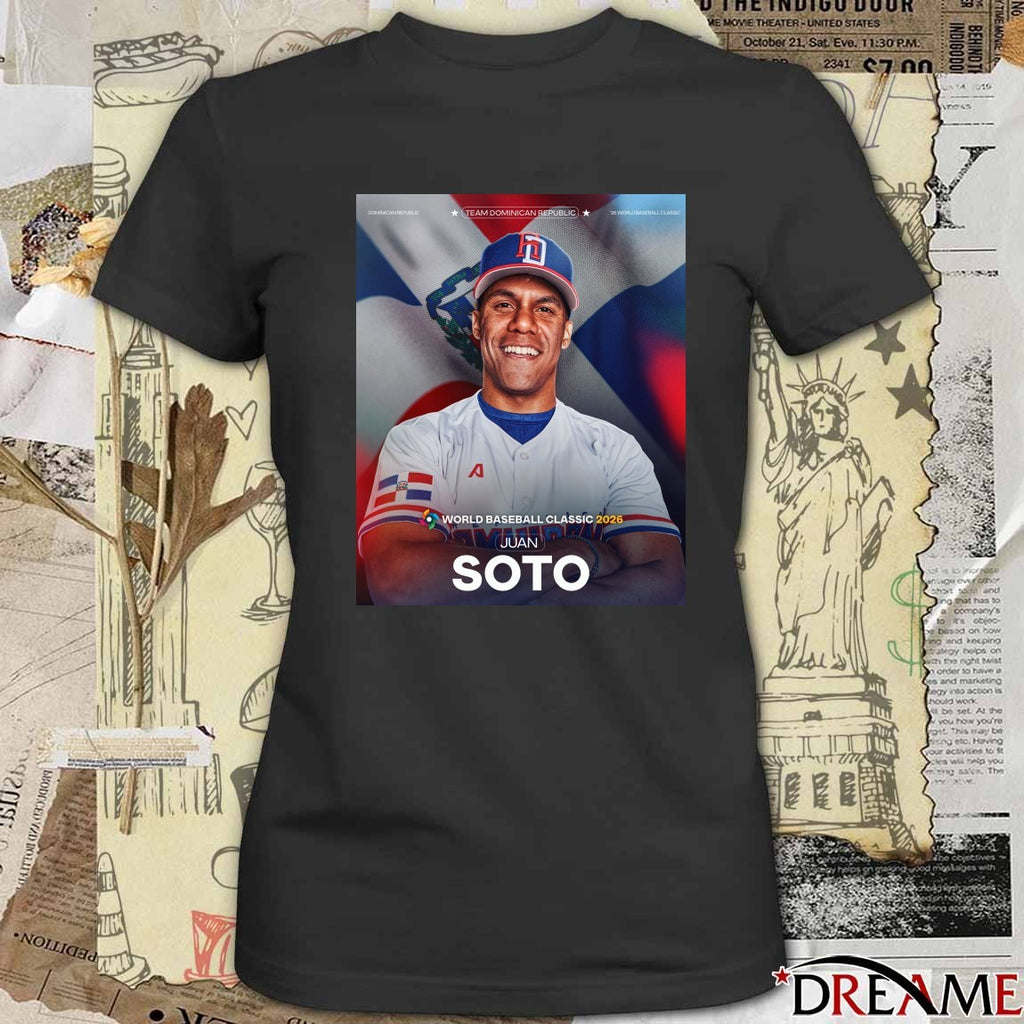 Juan Soto Team Dominican Republic World Baseball Classic 2026 Poster t-shirt