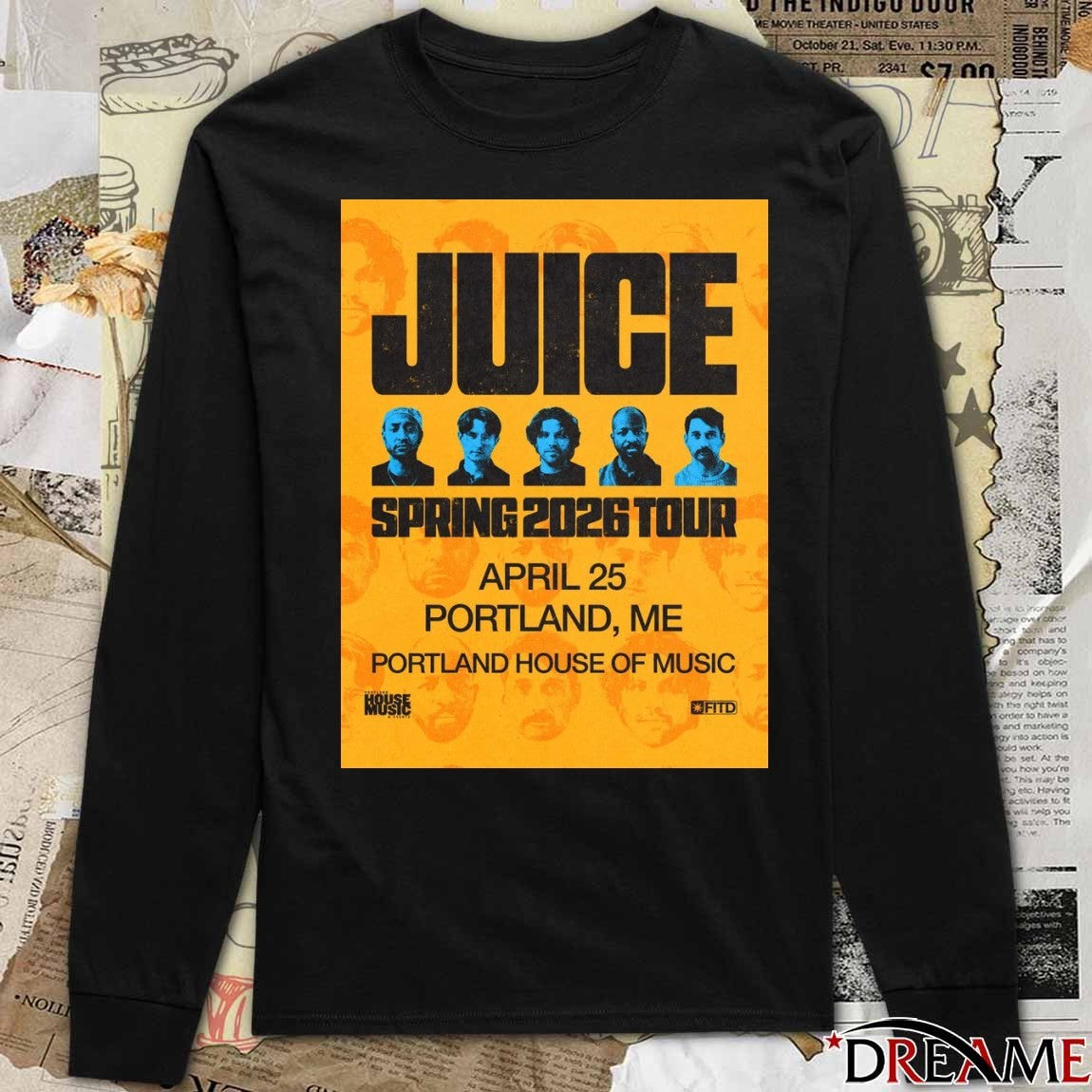 Juice Spring 2026 Tour April 25 Portland ME Portland House Of Music Poster t-shirt