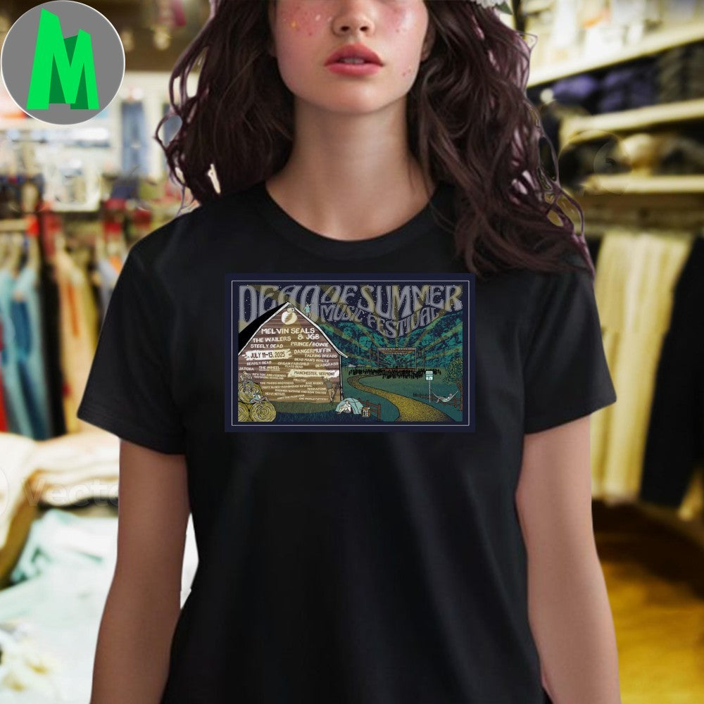 July 11-13, 2025 Dead Of Summer Music Festival Hunter Park, Manchester, Vermont Tour Poster Shirt