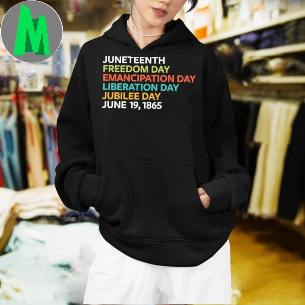 Juneteenth Emancipation Day Historical Text T-Shirt