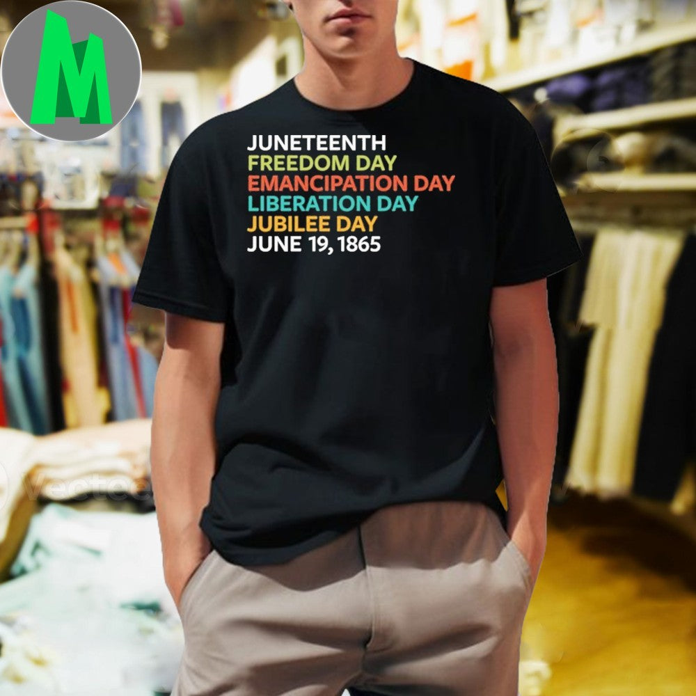 Juneteenth Emancipation Day Historical Text T-Shirt