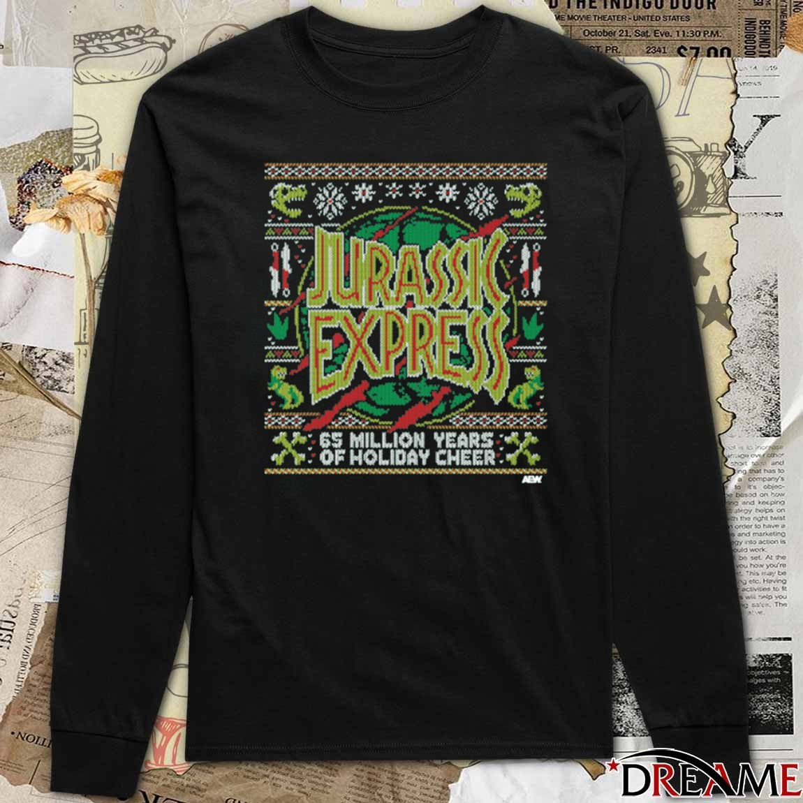 Jurassic Express 65 Million Years of Holiday Cheer Holiday AEW 2025 t-shirt