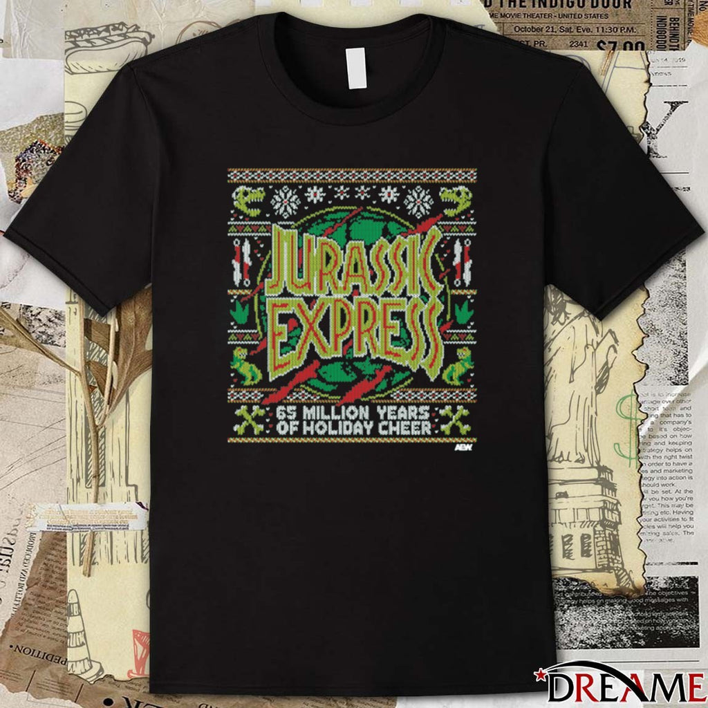 Jurassic Express 65 Million Years of Holiday Cheer Holiday AEW 2025 t-shirt