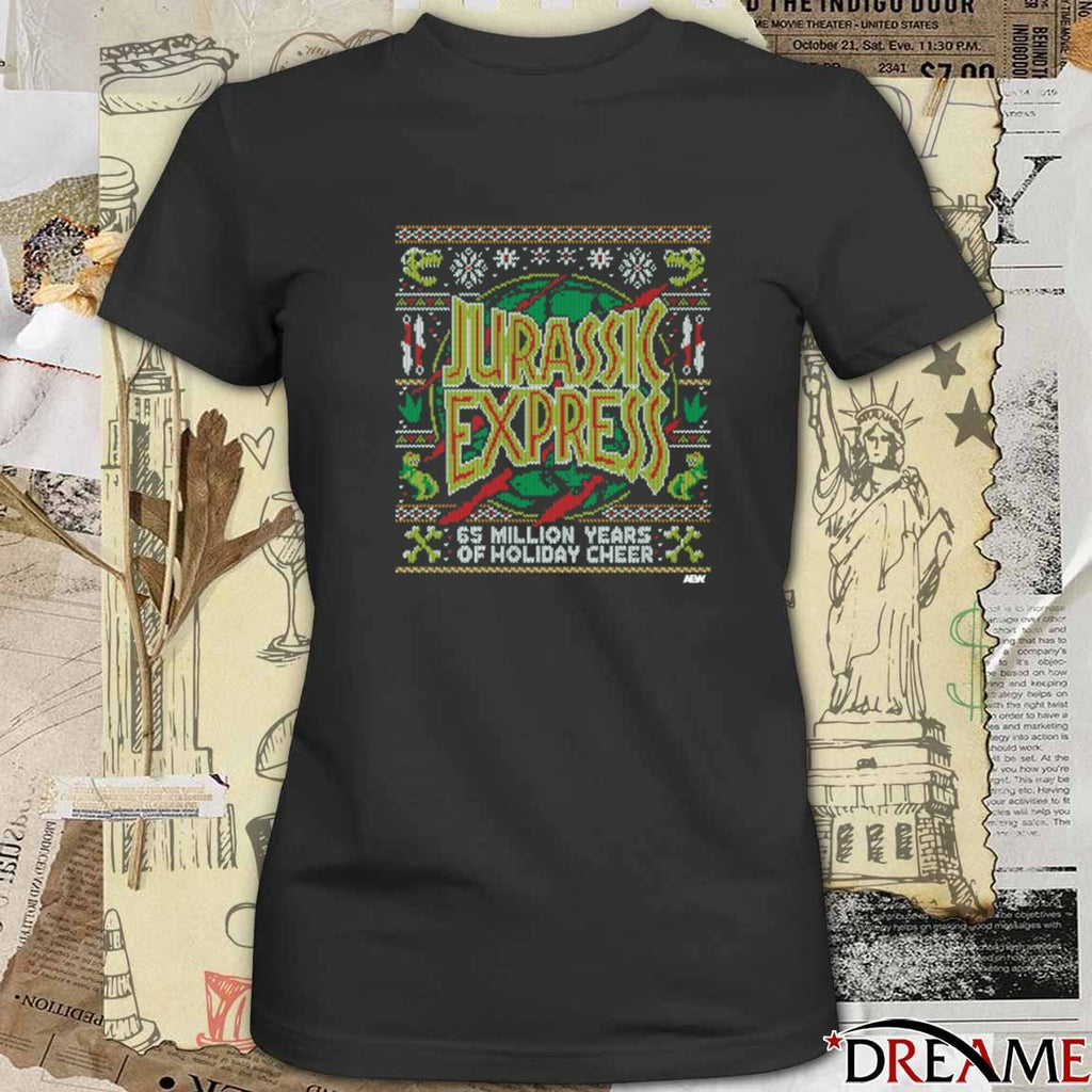 Jurassic Express 65 Million Years of Holiday Cheer Holiday AEW 2025 t-shirt