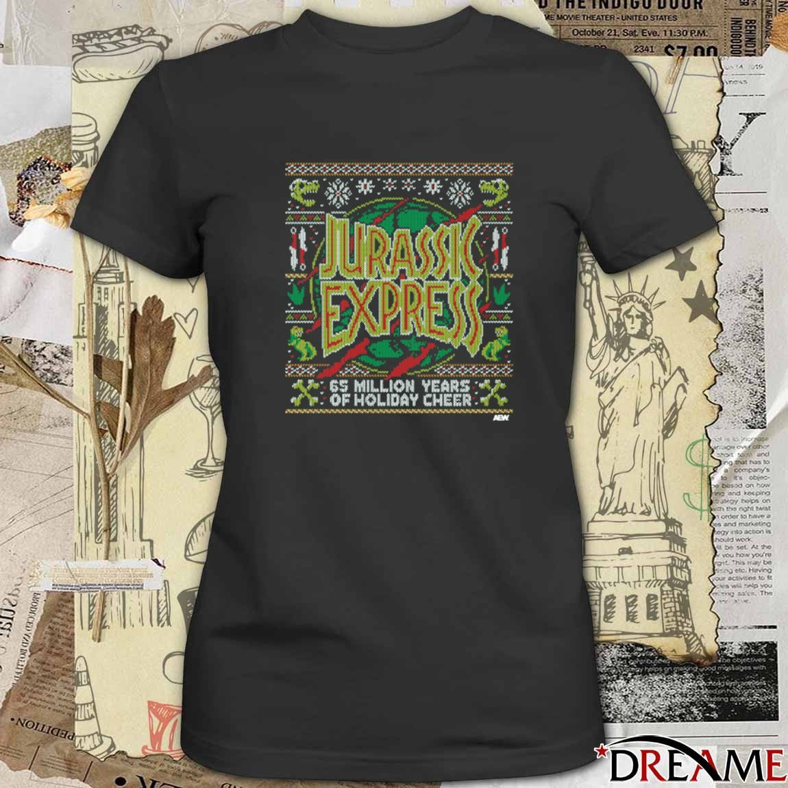Jurassic Express 65 Million Years of Holiday Cheer Holiday AEW 2025 t-shirt