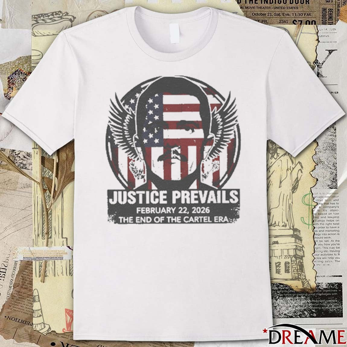 Justice Prevails El Mencho Capture Tribute February 22 2026 The End Of The Cartel Era t-shirt