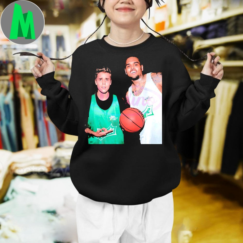 Justin Bieber Chris Brown Sprite Basketball Celebrity Shirt