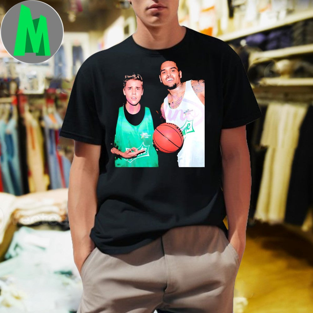 Justin Bieber Chris Brown Sprite Basketball Celebrity Shirt