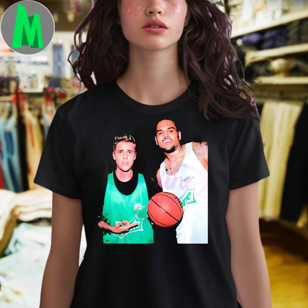 Justin Bieber Chris Brown Sprite Basketball Celebrity Shirt