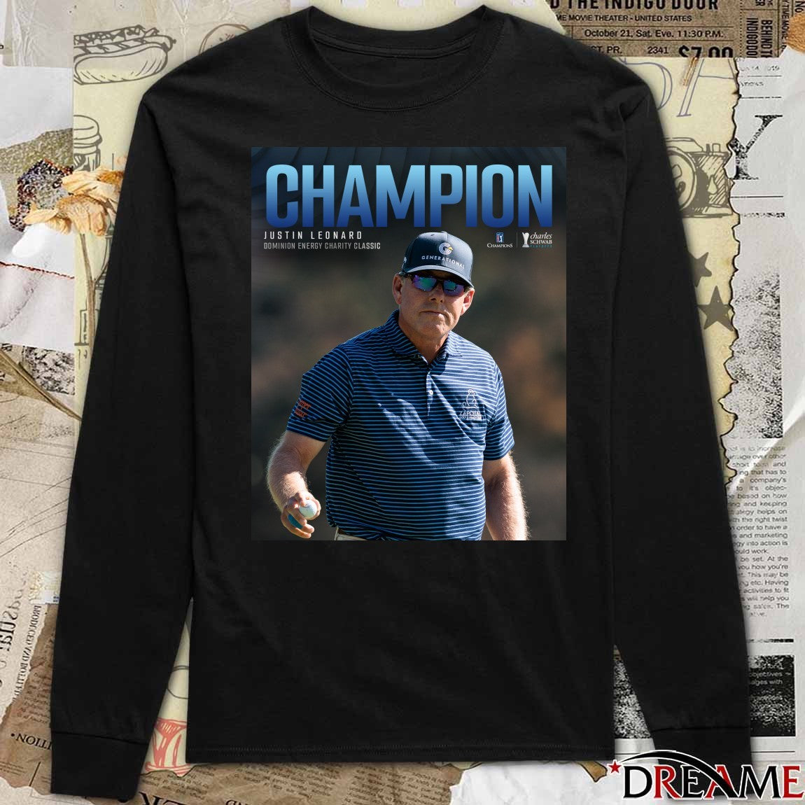 Justin Leonard Dominion Energy Charity Classic PGA Tour Champions Charles Schwab Cup 2025 Poster t-shirt