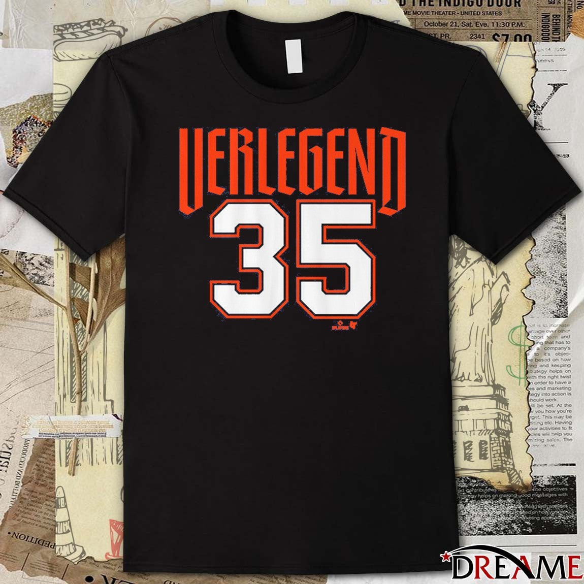 Justin Verlander 35 Detroit Tigers MLB Verlegend t-shirt