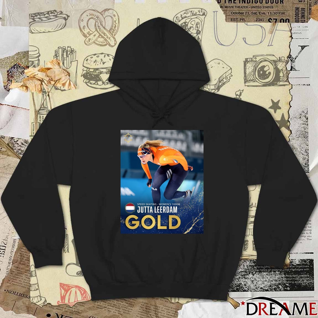 Jutta Leerdam Golden In Milan Speed Skating Women’s 1000m Poster t-shirt