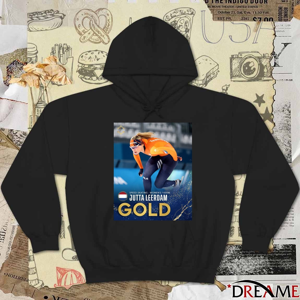 Jutta Leerdam Golden In Milan Speed Skating Women’s 1000m Poster t-shirt