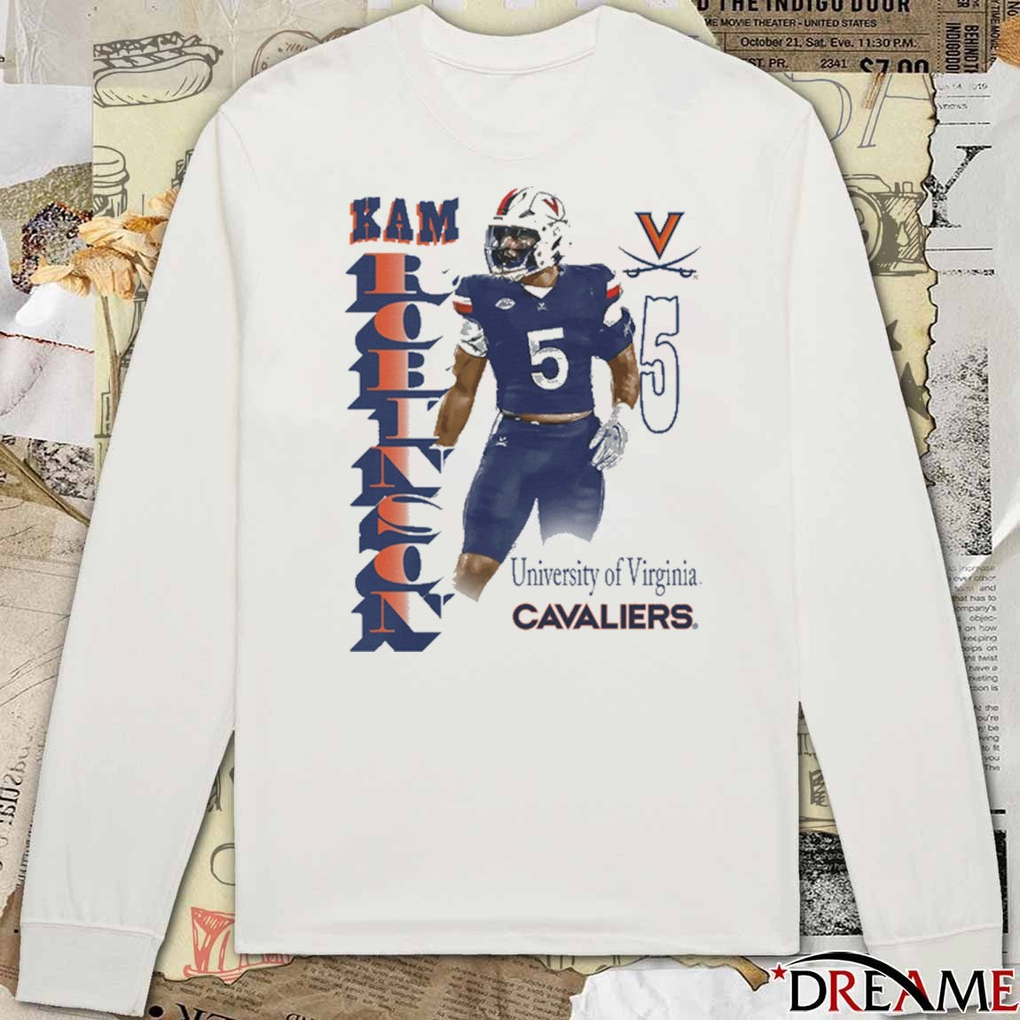 Kam Robinson University Of Virginia Cavaliers Portrait t-shirt