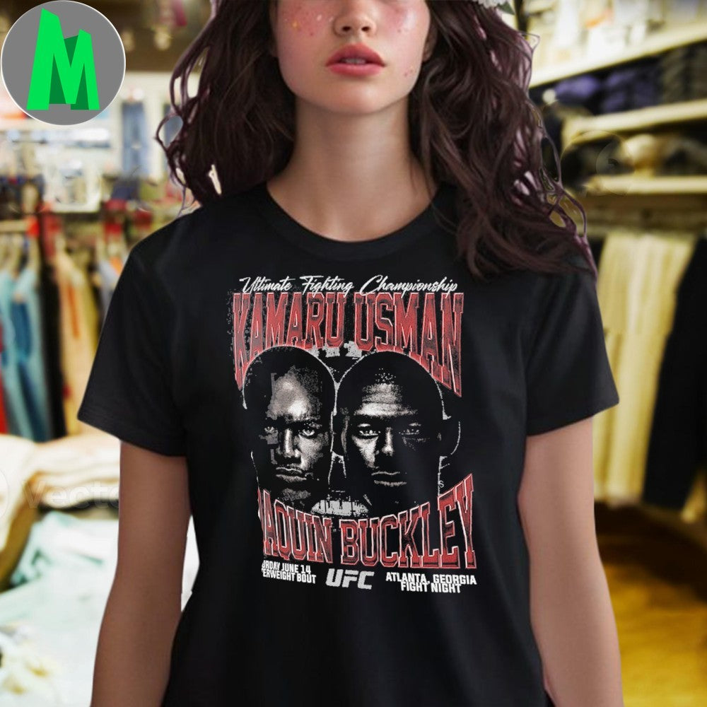 Kamaru Usman vs Joaquin Buckley UFC Fight Night Atlanta GA June 14 Graphic T-Shirt