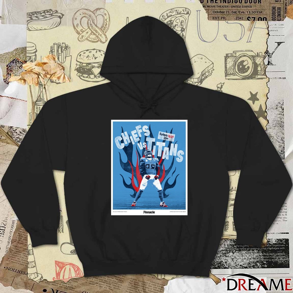 Kansas City Chiefs Vs Tennessee Titans Sunday December 21 2025 in Nashville Pinnacle Poster t-shirt