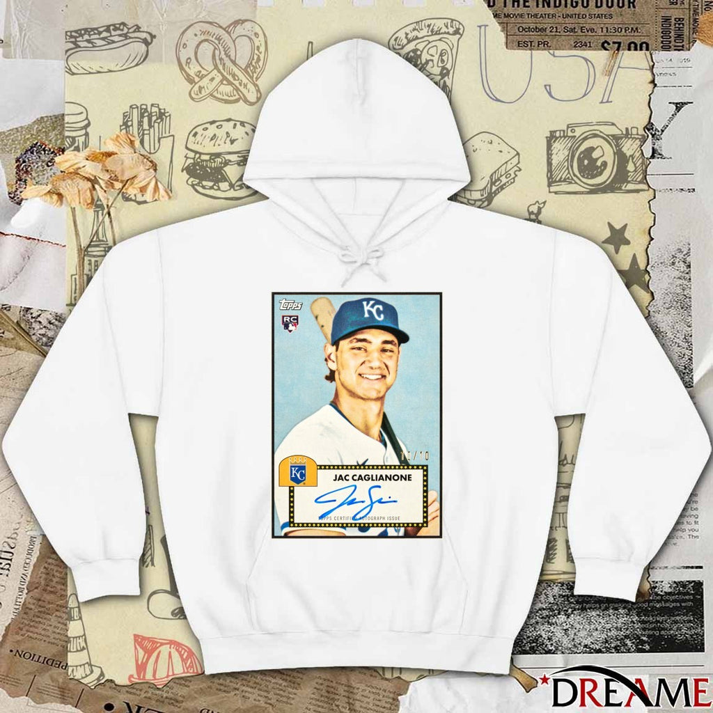 Kansas City Royals Jac Caglianone Topps Certified Autograph Issue Signature t-shirt