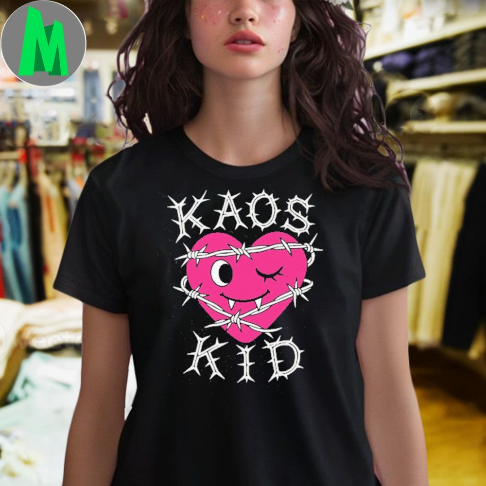 Kaos Kid Barbed Heart V1 BLK Shirt