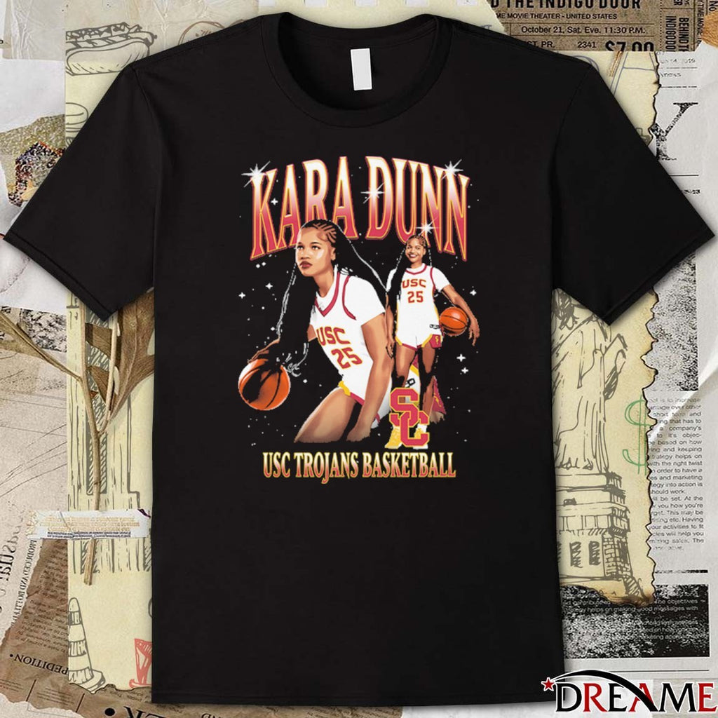 Kara Dunn Retro 90s USC Trojans Basketball t-shirt