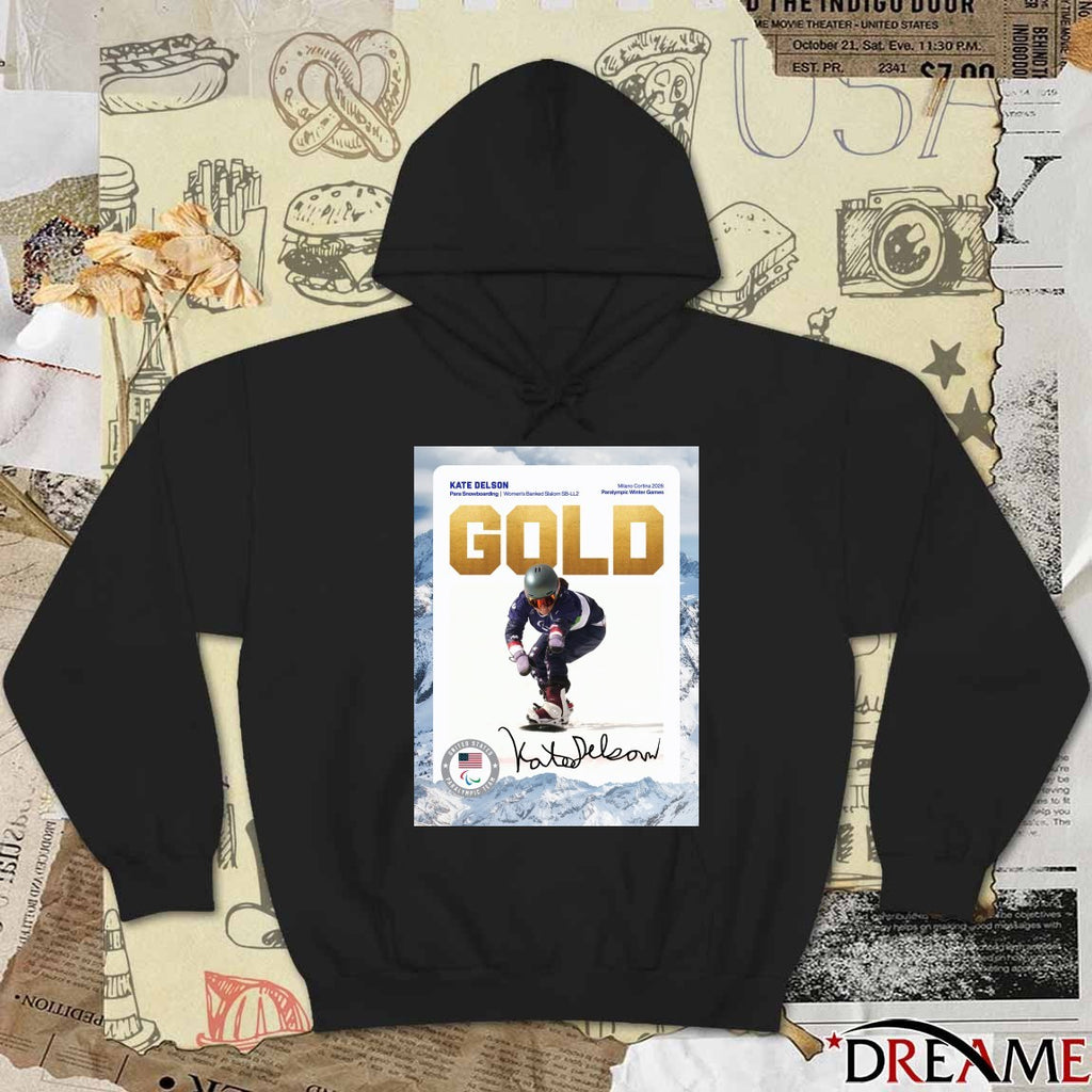 Kate Delson Para Snowboarding Women’s Banked Slalom SB-LL2 Milano Cortina 2026 Signature Poster t-shirt