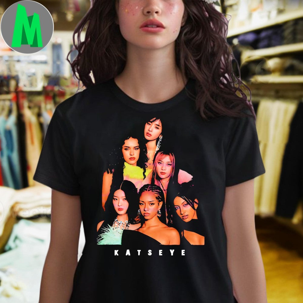 Katseye Kpop Girl Group Portrait Glam Style Shirt