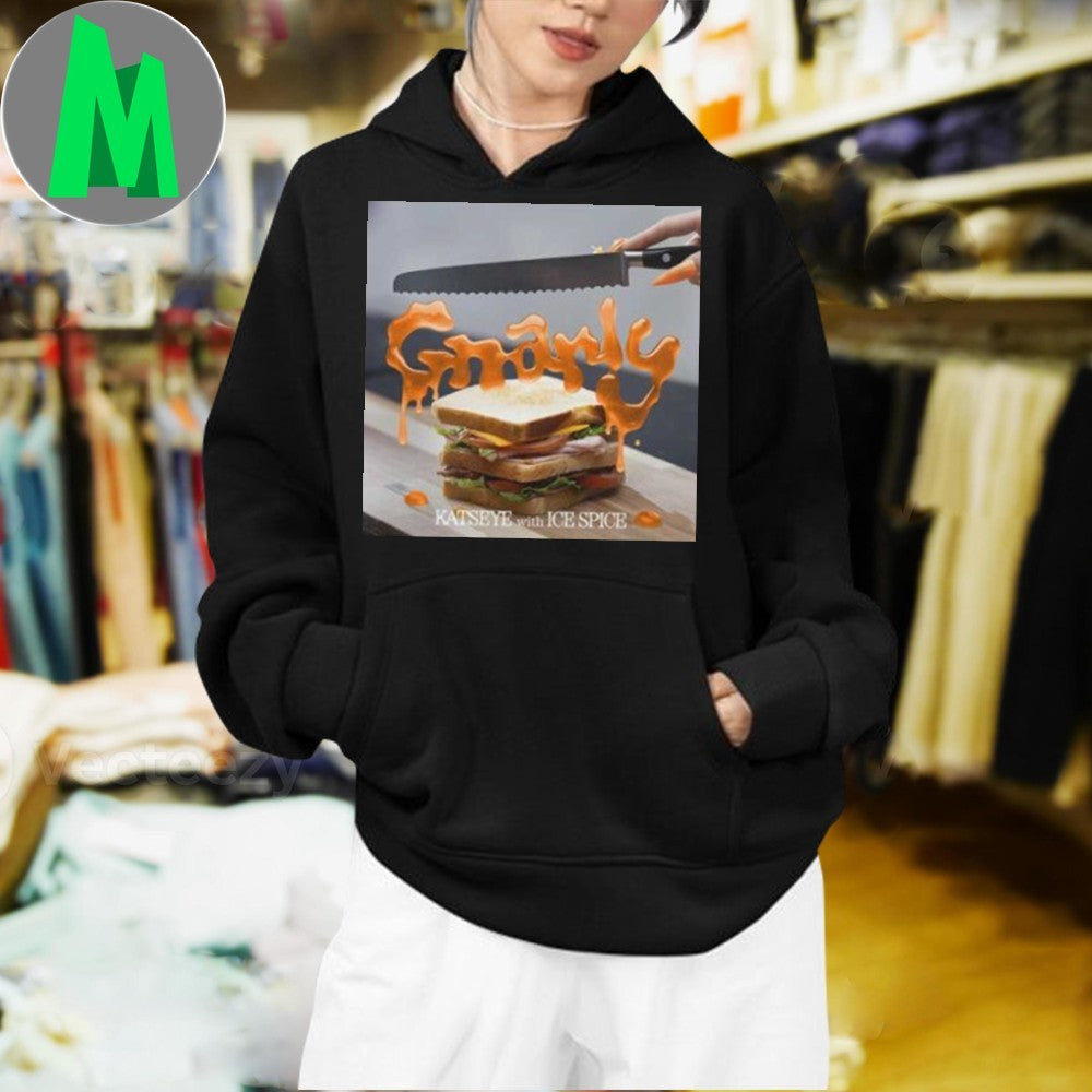 Katseye x Ice Spice Gnarly Sandwich Remix Single Cover Art Music Fan T-Shirt