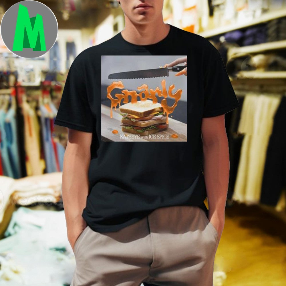 Katseye x Ice Spice Gnarly Sandwich Remix Single Cover Art Music Fan T-Shirt