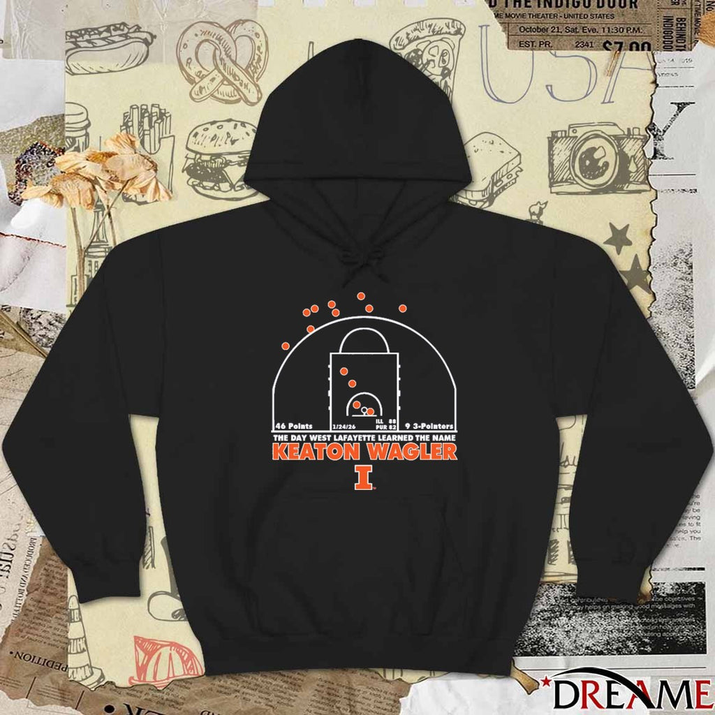 Keaton Wagler The Day West Lafayette Learned The Name Scoring Record Illinois t-shirt