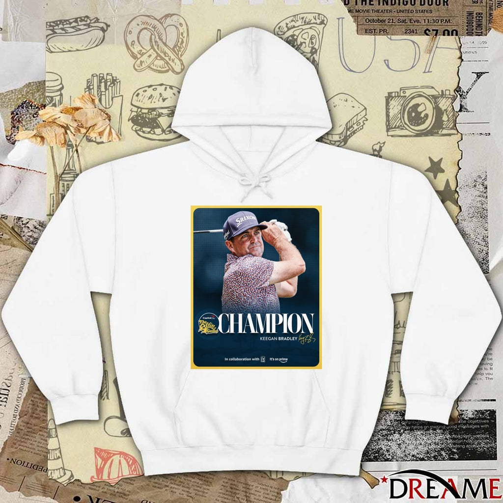 Keegan Bradley 2025 Capital One The Match Skins Game Signature Poster t-shirt