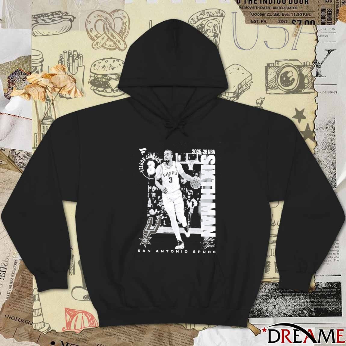 Keldon Johnson San Antonio Spurs 2025-26 NBA Sixth Man Of The Year Legacy t-shirt