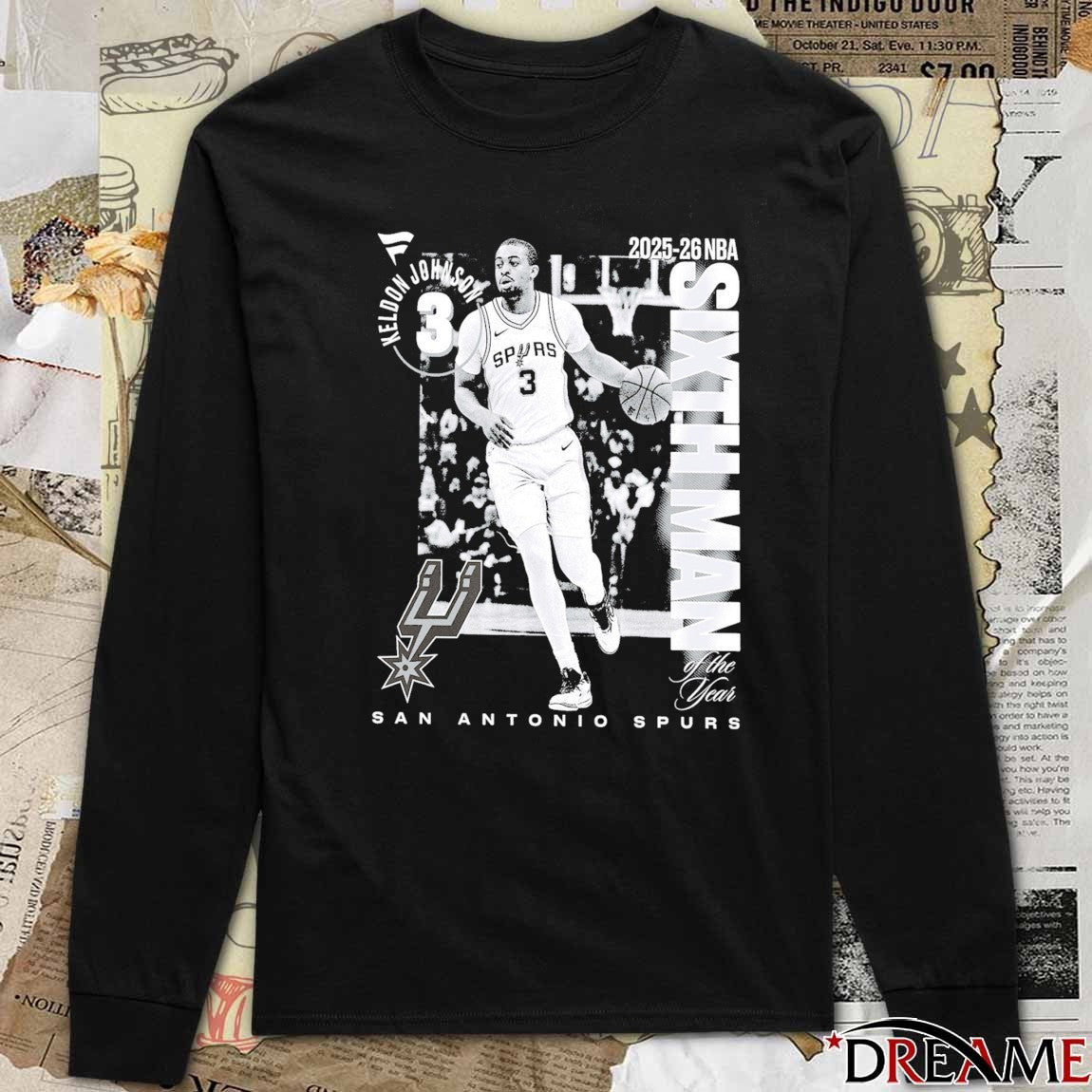 Keldon Johnson San Antonio Spurs 2025-26 NBA Sixth Man Of The Year Legacy t-shirt