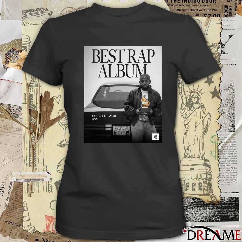 Kendrick Lamar GNX winning the Grammy for Best Rap Album Poster t-shirt