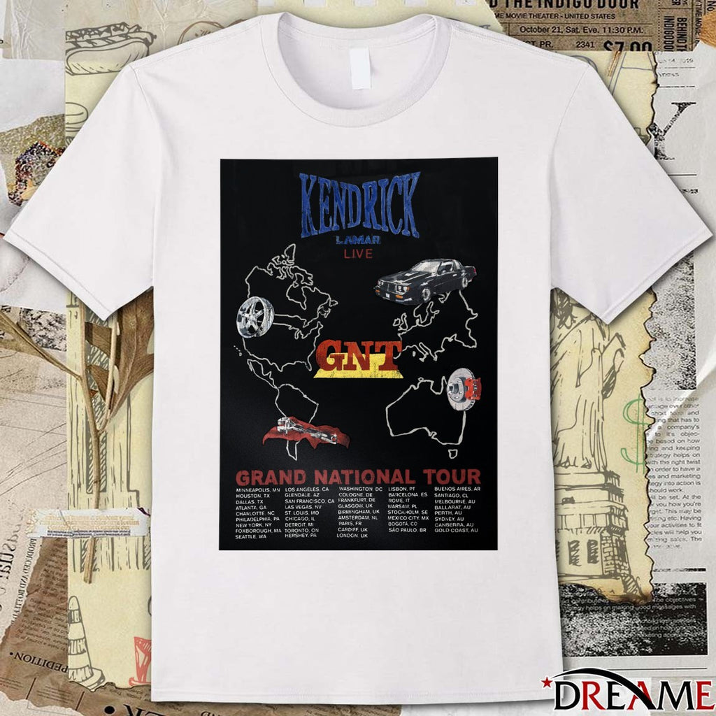 Kendrick Lamar and SZA Grand National Tour GNT Live Tour Litho Poster t-shirt