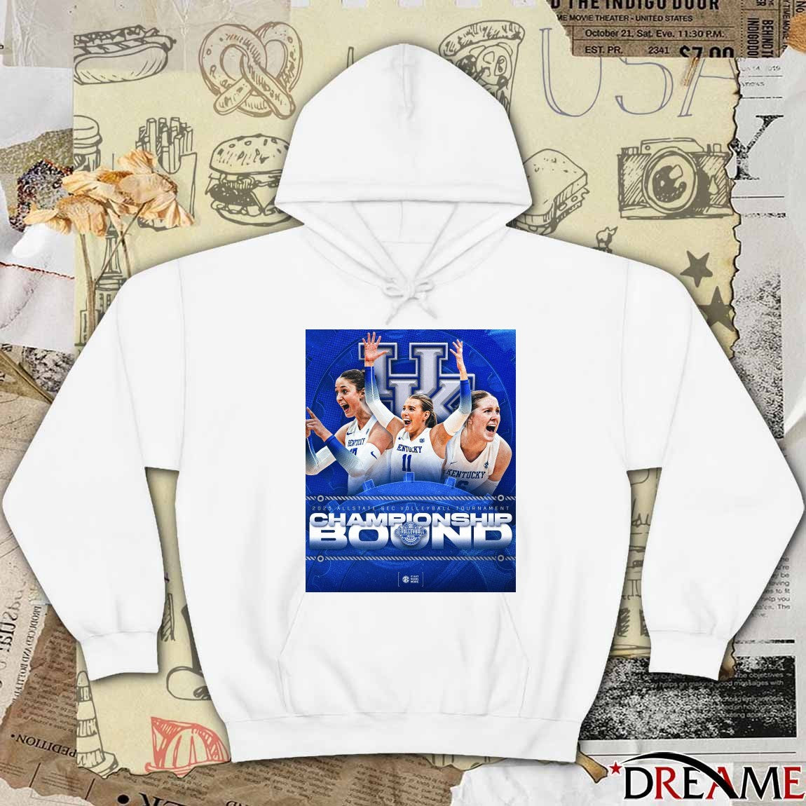 Kentucky Volleyball 2025 Allstate SEC Volleyball Tournament Championship Bound Poster t-shirt