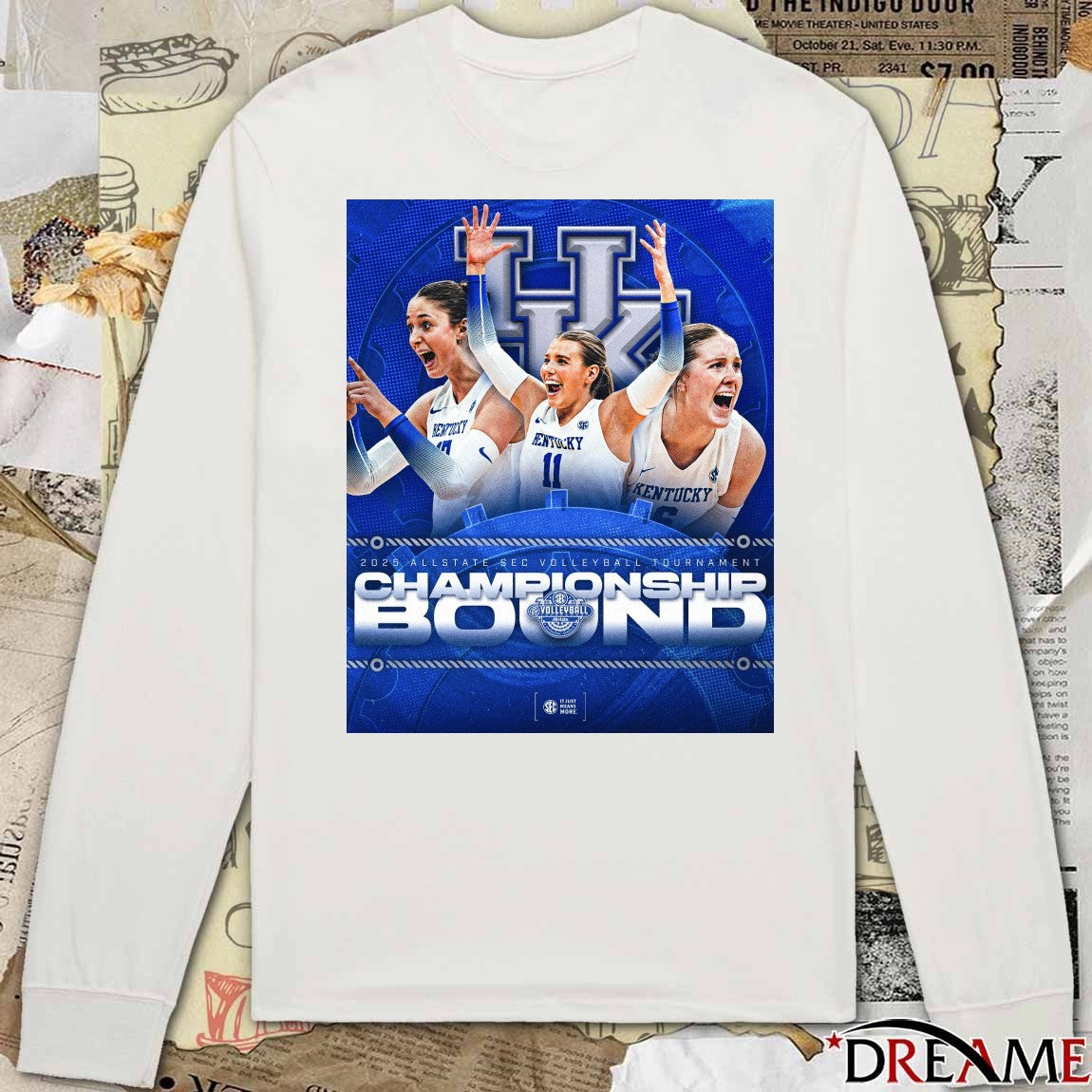Kentucky Volleyball 2025 Allstate SEC Volleyball Tournament Championship Bound Poster t-shirt