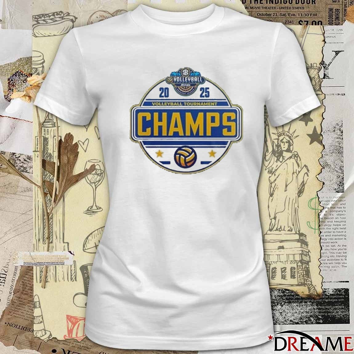 Kentucky Wildcats Volleyball SEC Tournament Champions 2025 Logo t-shirt