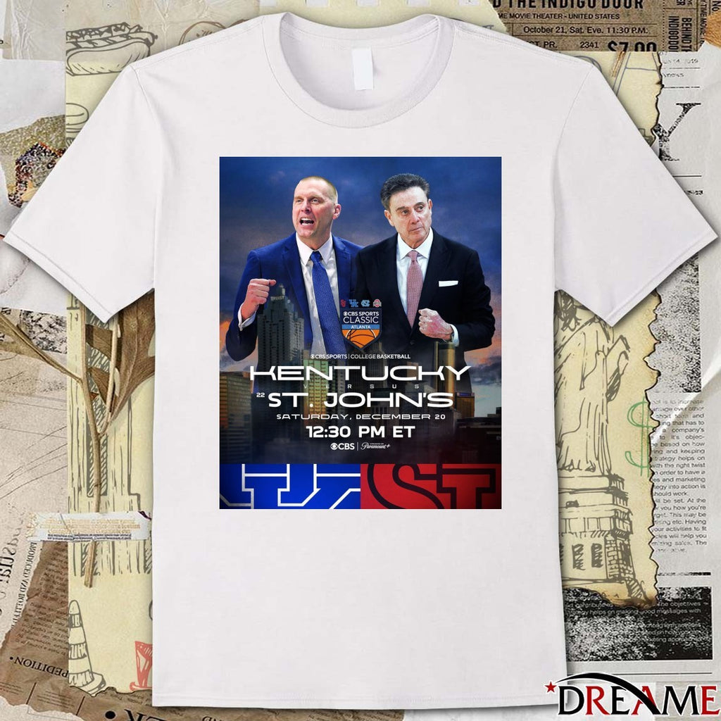 Kentucky Wildcats Vs St. John’s Red Storm December 20 2025 CBS Sports Classic College Basketball Poster t-shirt