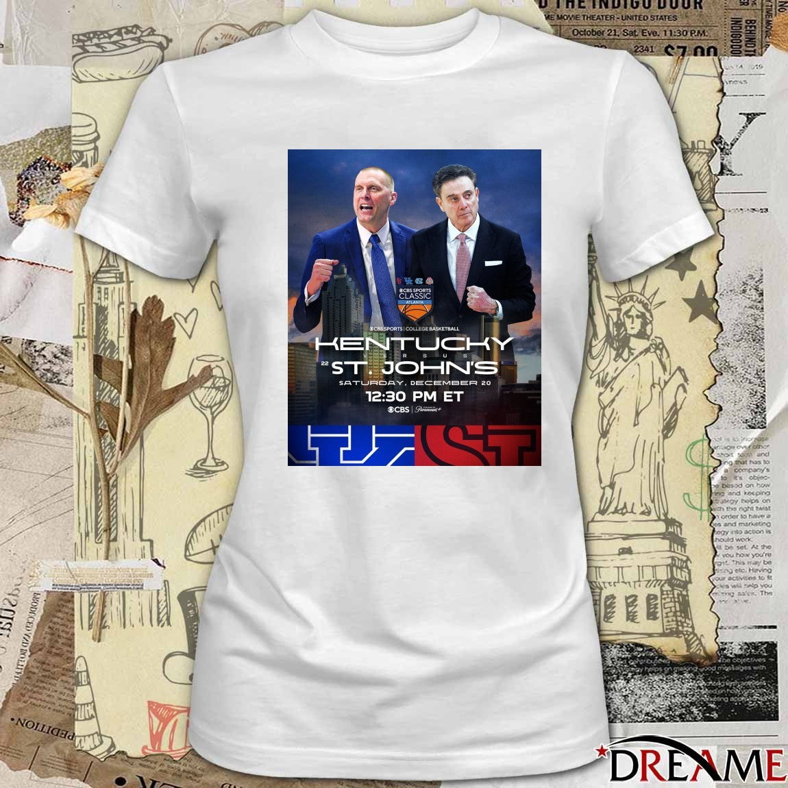 Kentucky Wildcats Vs St. John’s Red Storm December 20 2025 CBS Sports Classic College Basketball Poster t-shirt