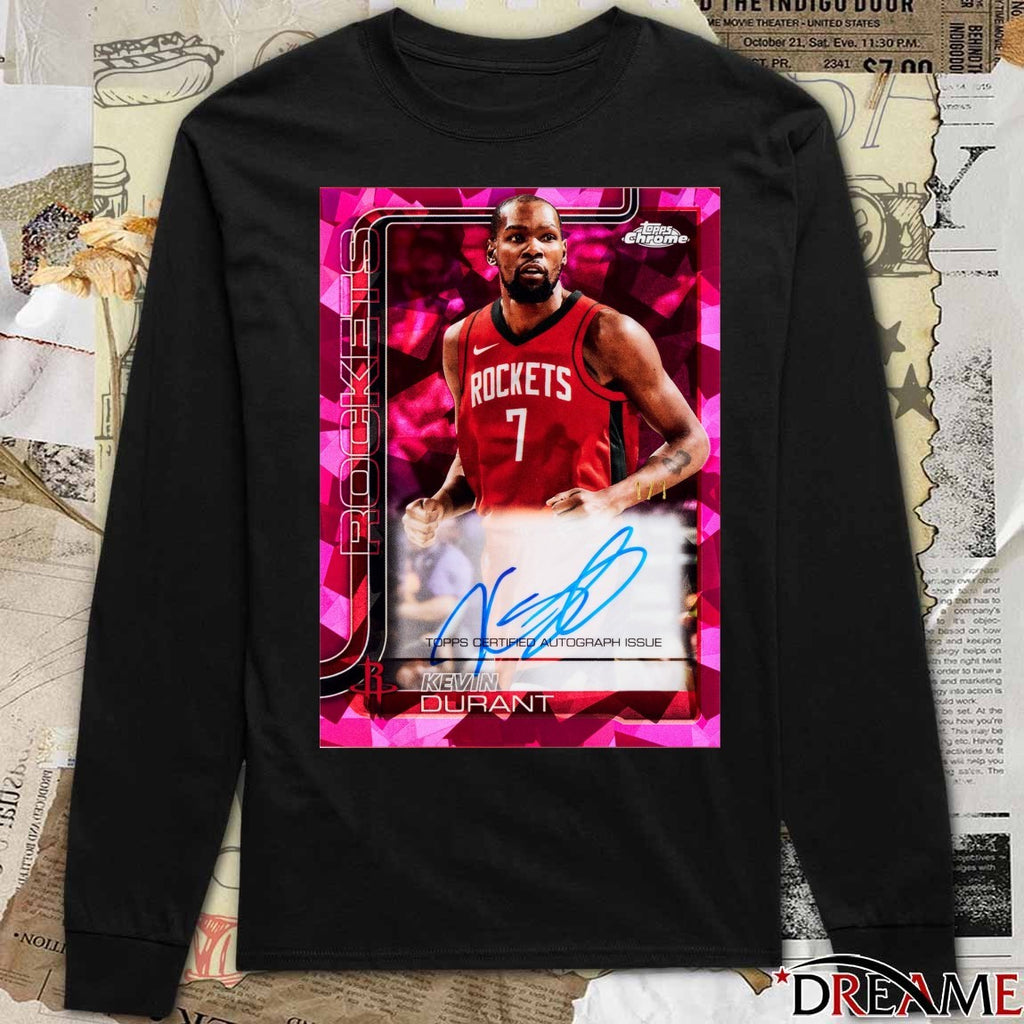 Kevin Durant Rockets Topps Certified Autograph Issue 2026 Series 1 Signature Card t-shirt